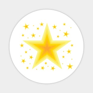 Stars - starry hand drawn doodle design Magnet